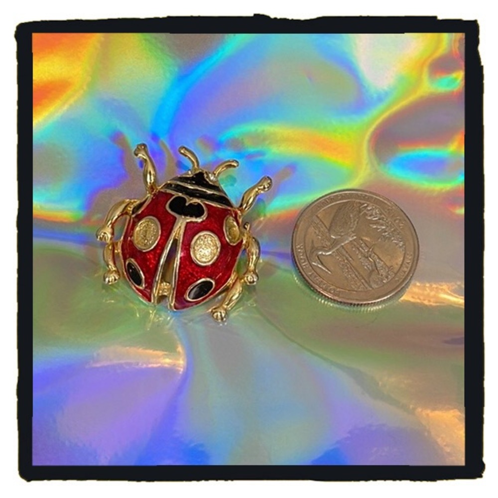 💕Beautiful Enamel Ladybug Pin💕 - Picture 4 of 5